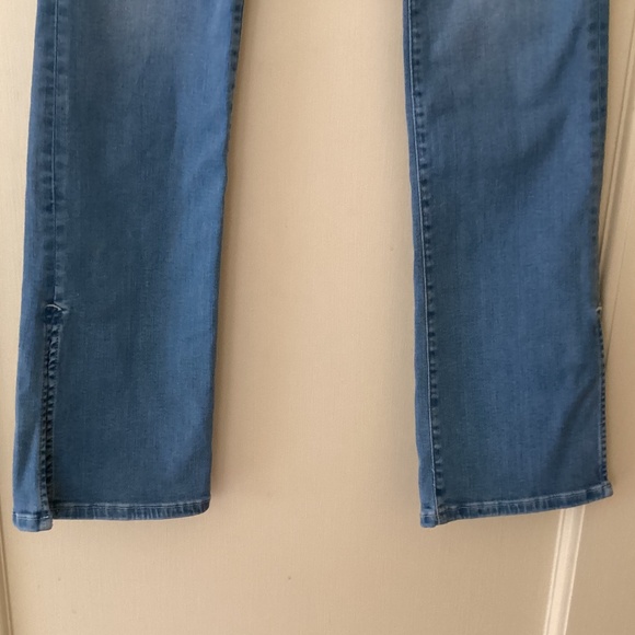 Frame Le Super High Mini Boot Split Hem Jeans Light Wash Color Danbury Sz 27 - Picture 7 of 15